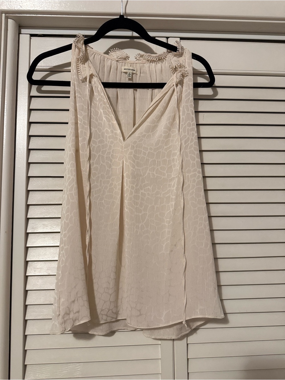 Max Studio Cream Sleeveless Halter Camisole